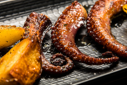 Octopus tentakel gekookt