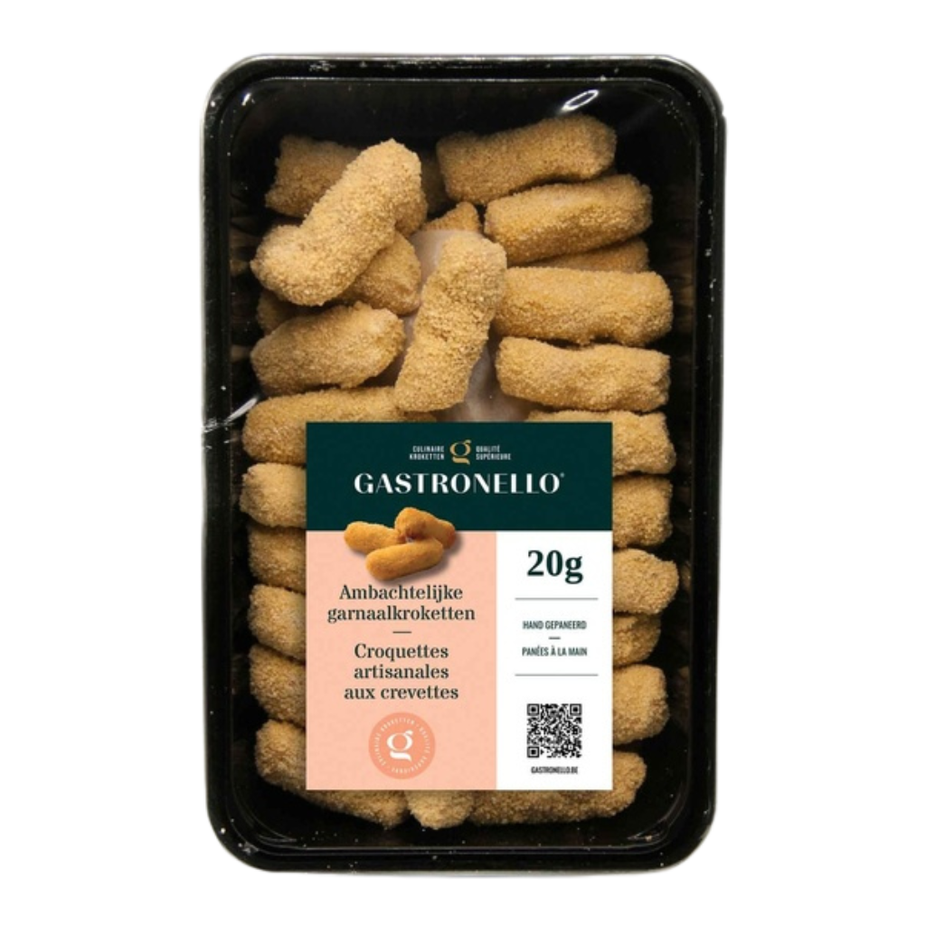 Ambachtelijke mini garnaalkroketten 60x20gr